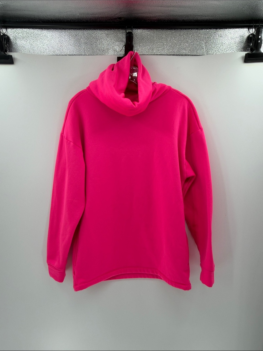 Dudley Stephens Funnel Neck Sweatshirt - Neon Pink - Small